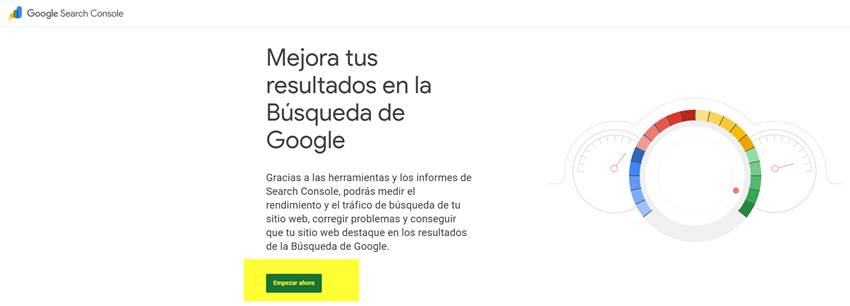 accede a tu google search console | analiza tus resultado de posicionamiento y visibilidad online